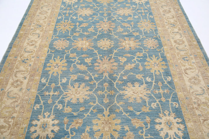 Afghan Ziegler Rug 6' 8" x 9' 8" Hand-Knotted | No. AT47239