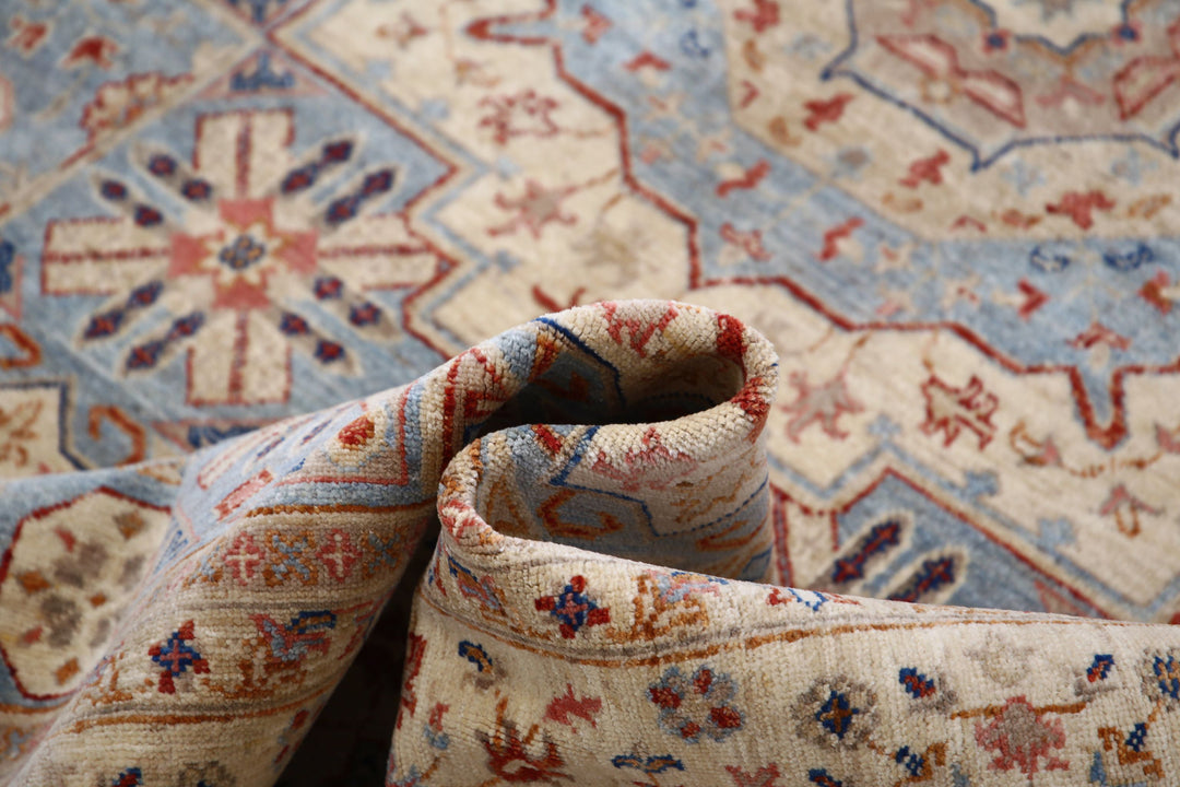 Afghan Ziegler Rug 7' 1" x 10' 2" Hand-Knotted | No. AT63450