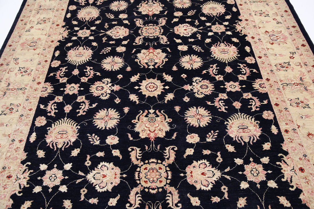 Afghan Ziegler Rug 6'10" x 9'6" Hand-Knotted | No. AT17207