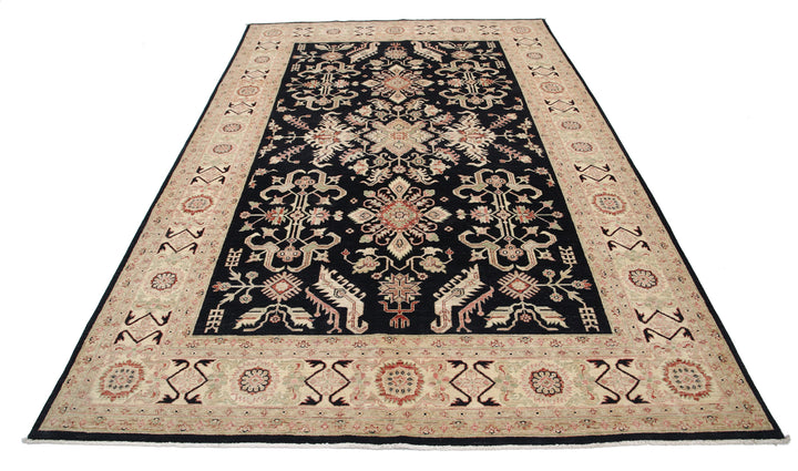 Afghan Ziegler Rug 6' 7" x 9' 9" Hand-Knotted | No. AT67052