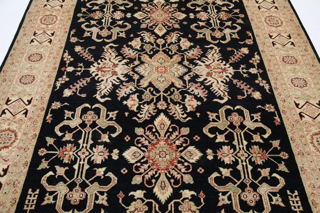 Afghan Ziegler Rug 6' 7" x 9' 9" Hand-Knotted | No. AT67052