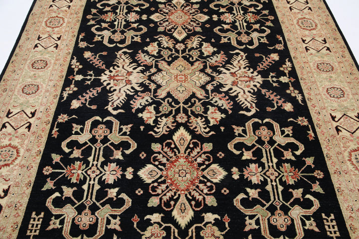 Afghan Ziegler Rug 6' 7" x 9' 9" Hand-Knotted | No. AT67052