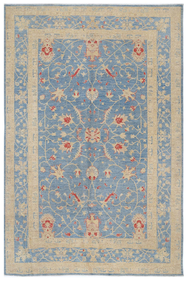 Hand Knotted Ziegler Farhan Wool Rug 6' 3" x 9' 6" - No. AT93774