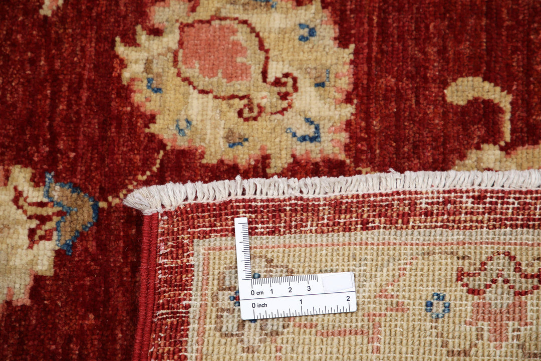 Afghan Ziegler Rug 6' 7" x 9' 4" Hand-Knotted | No. AT65897