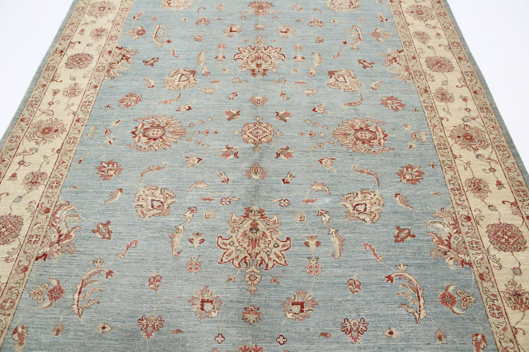 Afghan Ziegler Rug 6' 9" x 9' 8" Hand-Knotted | No. AT72151