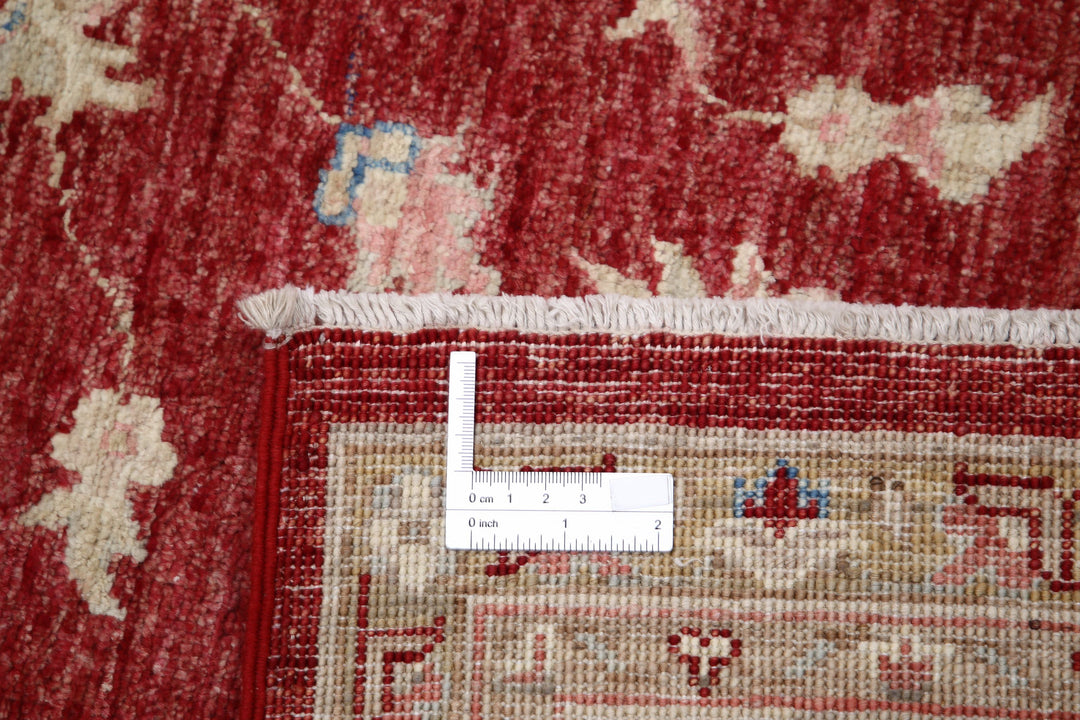 Afghan Ziegler Rug 6' 7" x 9' 8" Hand-Knotted | No. AT20408