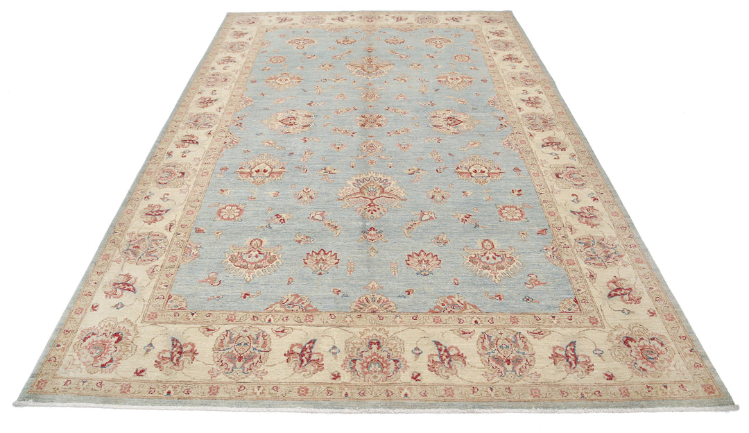 Afghan Ziegler Rug 6' 9" x 9' 8" Hand-Knotted | No. AT48510