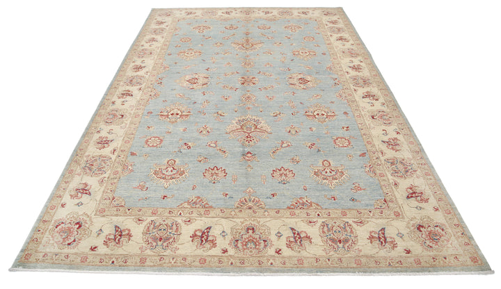 Afghan Ziegler Rug 6' 9" x 9' 8" Hand-Knotted | No. AT48510