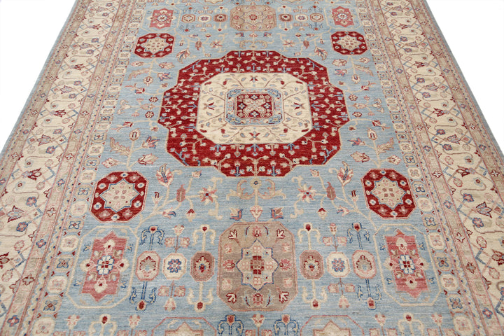 Afghan Ziegler Rug 6' 4" x 10' 0" Hand-Knotted | No. AT40076
