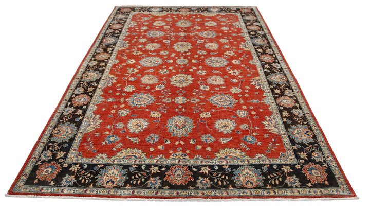 Afghan Ziegler Farhan Rug 6' 5" x 9' 5" Hand-Knotted | No. AT33846