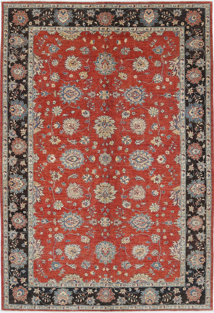 Afghan Ziegler Farhan Rug 6' 5" x 9' 5" Hand-Knotted