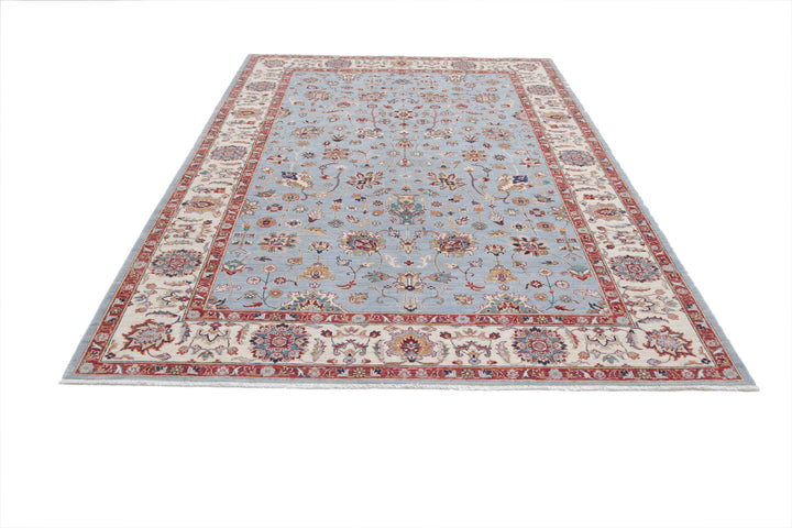 Afghan Ziegler Rug 6'9" x 9'8" Hand-Knotted | No. AT39894