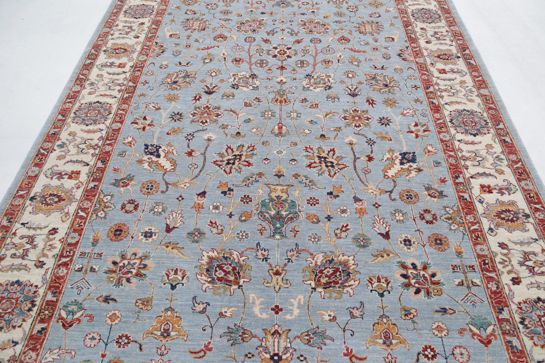 Afghan Ziegler Rug 6'9" x 9'8" Hand-Knotted | No. AT39894