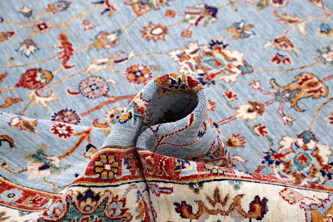 Afghan Ziegler Rug 6'9" x 9'8" Hand-Knotted | No. AT39894