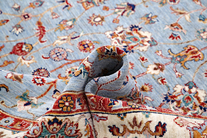 Afghan Ziegler Rug 6'9" x 9'8" Hand-Knotted | No. AT39894