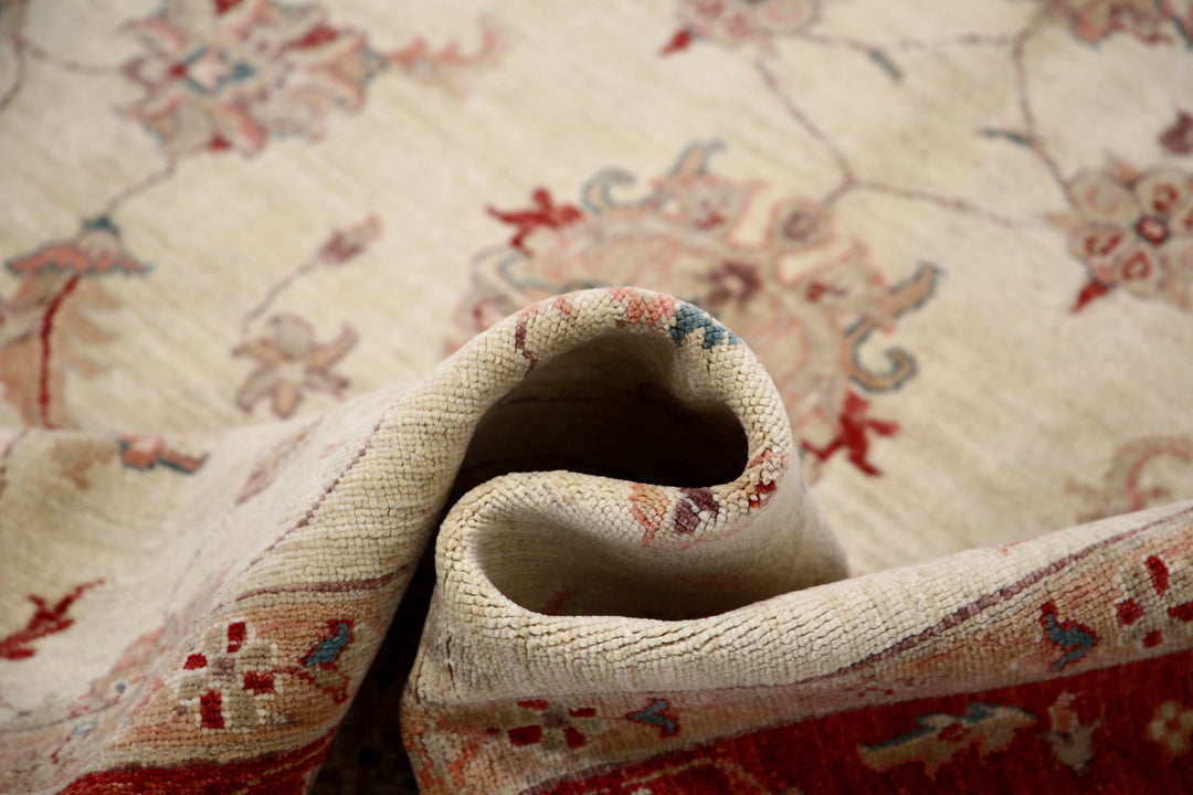 Afghan Ziegler Farhan Rug 6' 6" x 9' 5" Hand-Knotted | No. AT93424