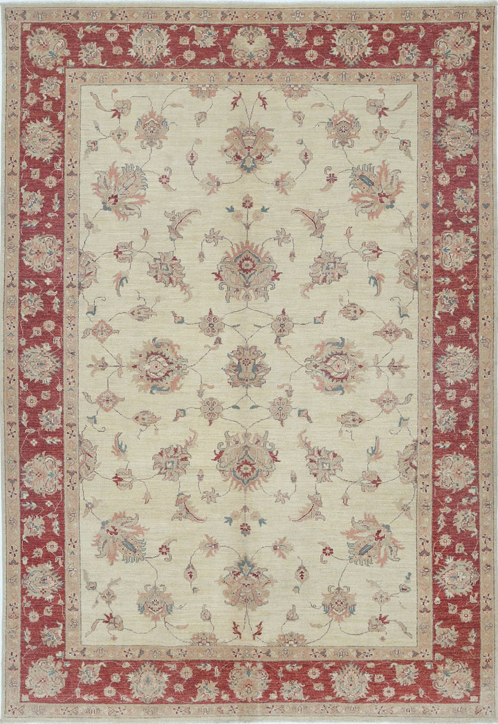Afghan Ziegler Farhan Rug 6' 6" x 9' 5" Hand-Knotted