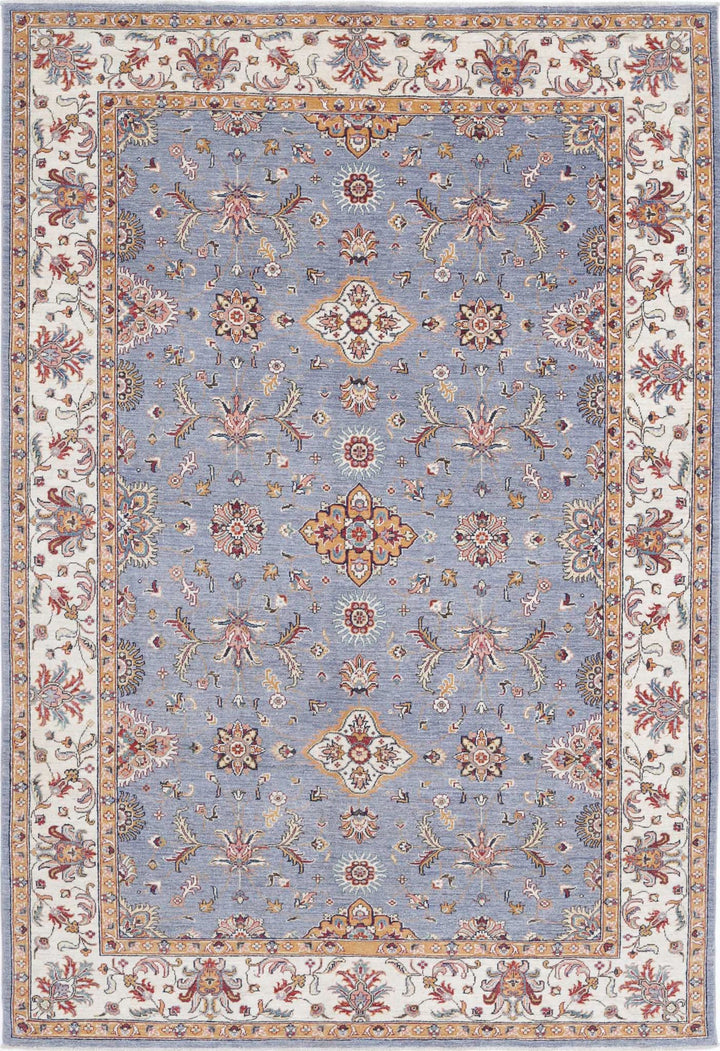 Afghan Ziegler Farhan Rug 6' 7" x 9' 8" Hand-Knotted