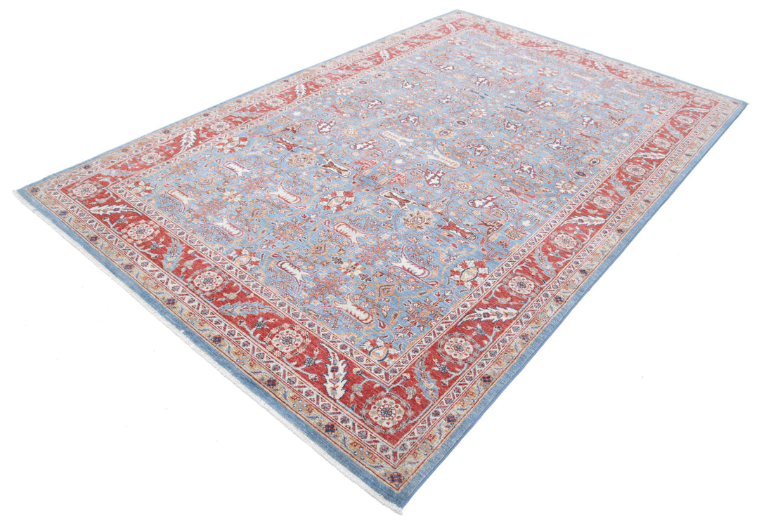 Afghan Ziegler Farhan Rug 6' 4" x 9' 10" Hand-Knotted | No. AT41480