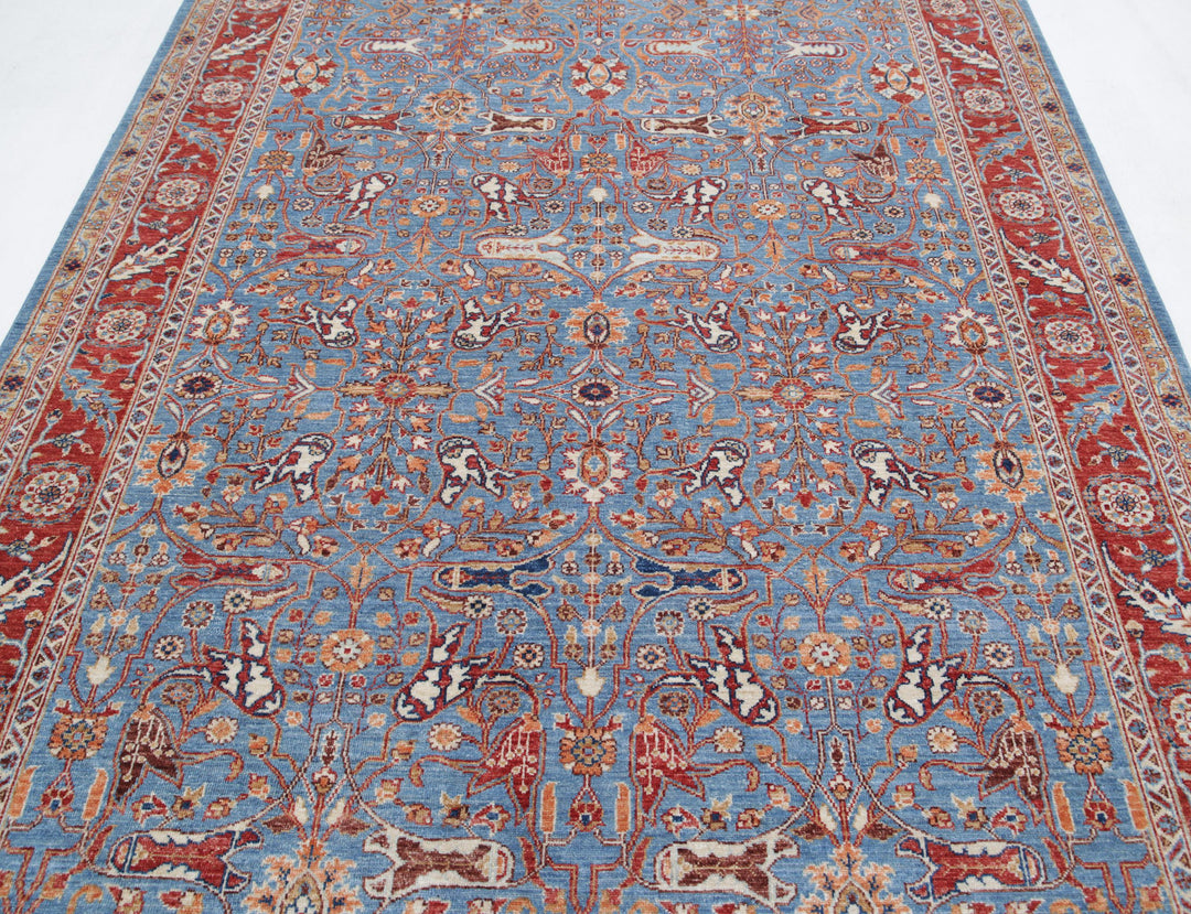 Afghan Ziegler Farhan Rug 6' 4" x 9' 10" Hand-Knotted | No. AT41480