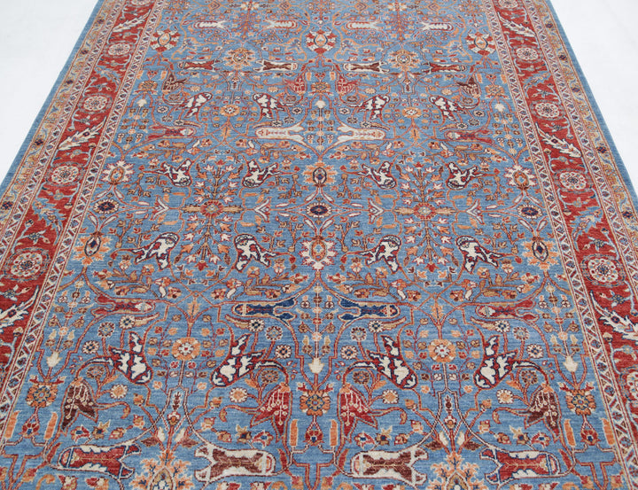 Afghan Ziegler Farhan Rug 6' 4" x 9' 10" Hand-Knotted | No. AT41480