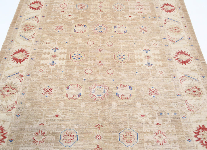 Afghan Ziegler Farhan Rug 5' 7" x 7' 11" Hand-Knotted | No. AT87457