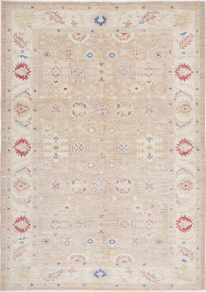 Afghan Ziegler Farhan Rug 5' 7" x 7' 11" Hand-Knotted