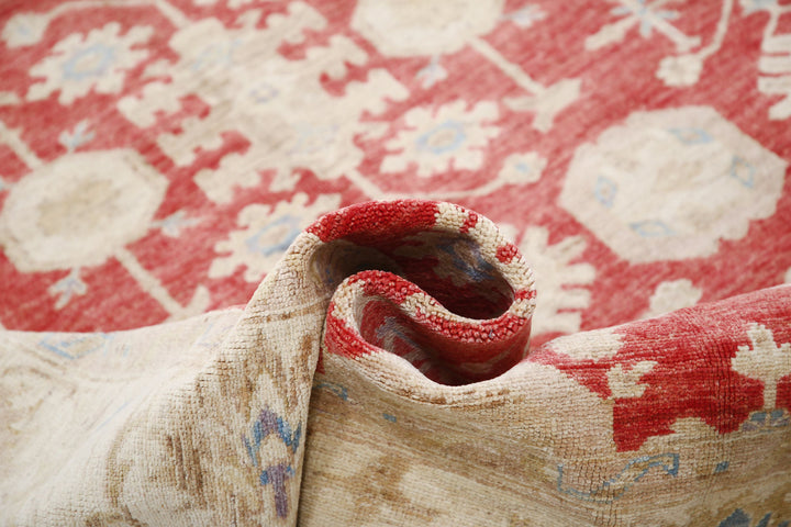 Afghan Ziegler Rug 5' 7" x 8' 5" Hand-Knotted | No. AT57005