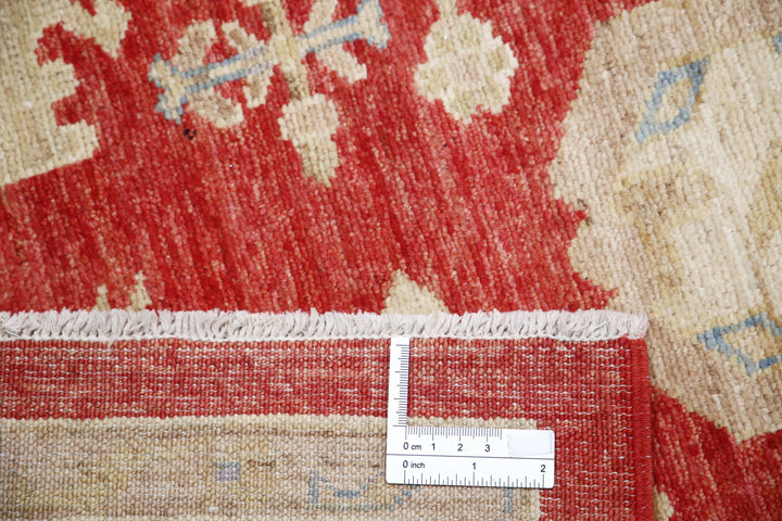 Afghan Ziegler Rug 5' 7" x 8' 5" Hand-Knotted | No. AT57005