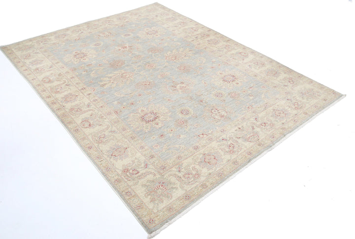 Afghan Ziegler Rug 5' 8" x 7' 4" Hand-Knotted | No. AT76464
