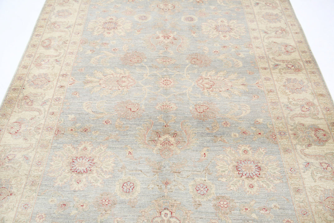 Afghan Ziegler Rug 5' 8" x 7' 4" Hand-Knotted | No. AT76464