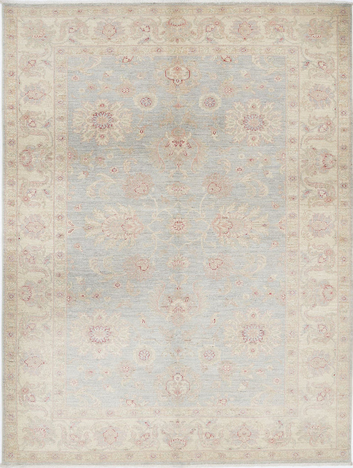 Afghan Ziegler Rug 5' 8" x 7' 4" Hand-Knotted