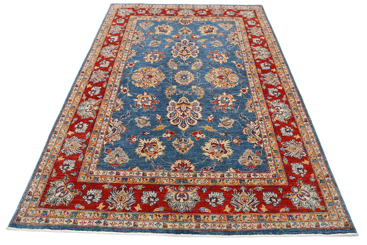 Afghan Ziegler Rug 5' 4" x 7' 9" Hand-Knotted | No. AT32597
