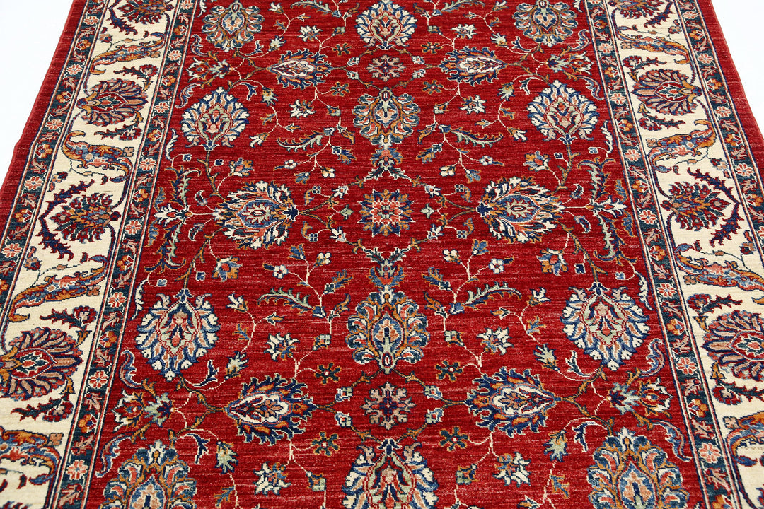 Afghan Ziegler Farhan Rug 5'7" x 7'10" Hand-Knotted | No. AT33678