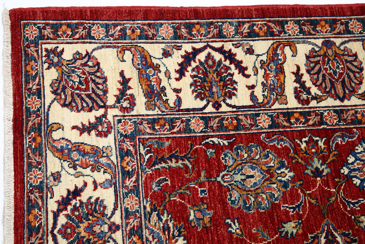 Afghan Ziegler Farhan Rug 5'7" x 7'10" Hand-Knotted | No. AT33678