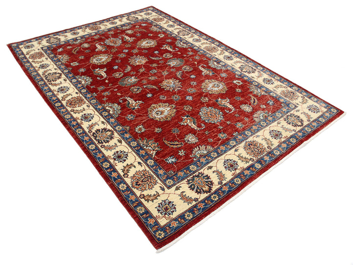 Afghan Ziegler Farhan Rug 5'7" x 7'10" Hand-Knotted | No. AT90459