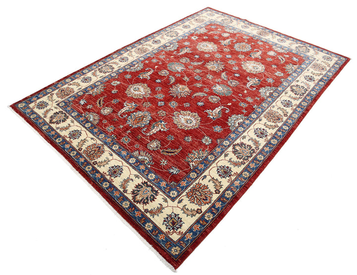 Afghan Ziegler Farhan Rug 5'7" x 7'10" Hand-Knotted | No. AT90459