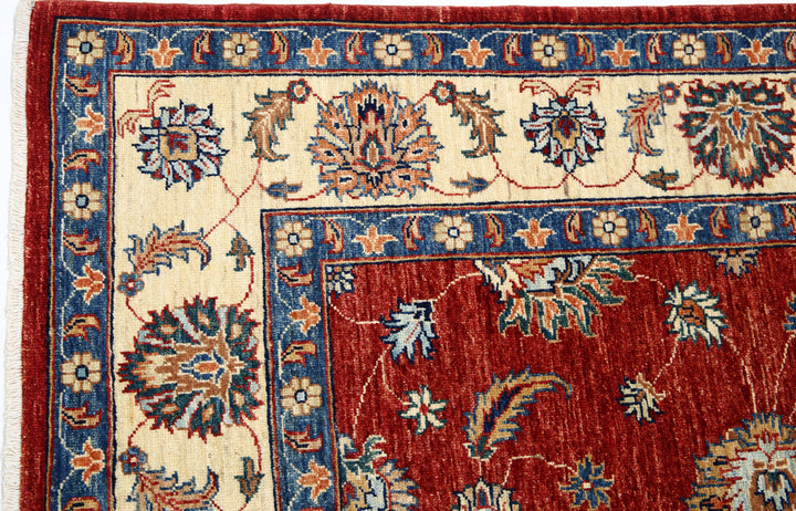 Afghan Ziegler Farhan Rug 5'7" x 7'10" Hand-Knotted | No. AT90459
