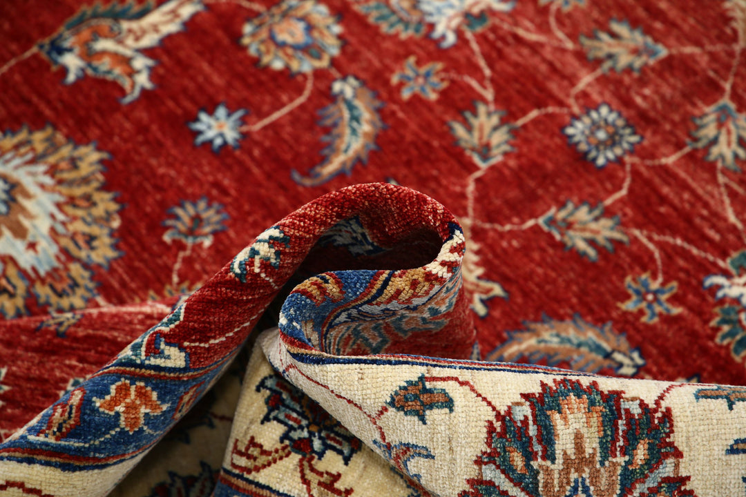 Afghan Ziegler Farhan Rug 5'7" x 7'10" Hand-Knotted | No. AT90459