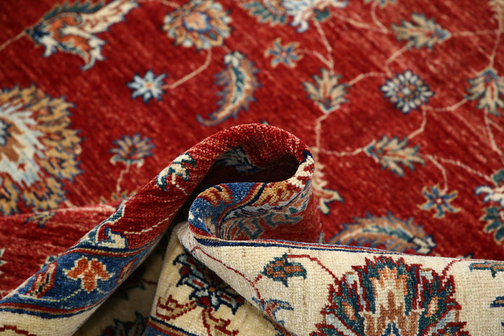Afghan Ziegler Farhan Rug 5'7" x 7'10" Hand-Knotted | No. AT90459
