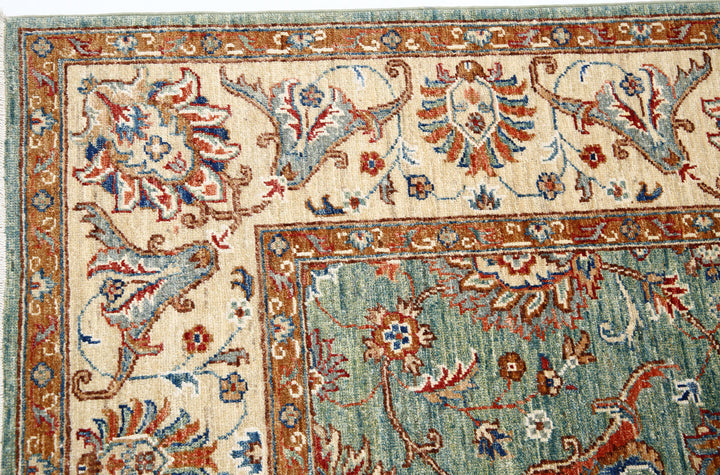 Afghan Ziegler Farhan Rug 5'6" x 8'2" Hand-Knotted | No. AT99609