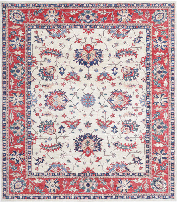 Hand Knotted Ziegler Farhan Wool Rug 8' 1" x 9' 1" - No. AT48529