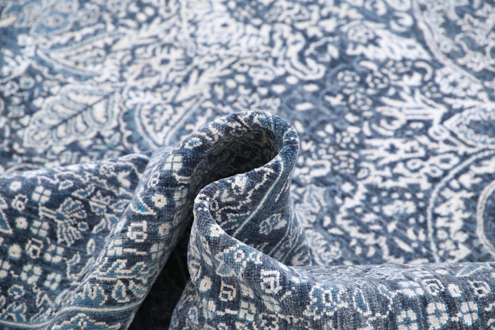 Grey Afghan Ziegler Rug 8' 2" x 10' 8" Hand-Knotted | No. AT34206