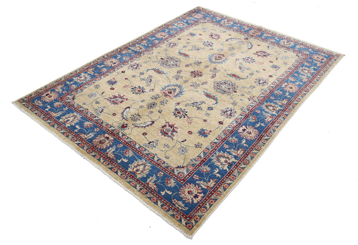 Afghan Ziegler Rug 4' 9" x 6' 7" Hand-Knotted | No. AT77355