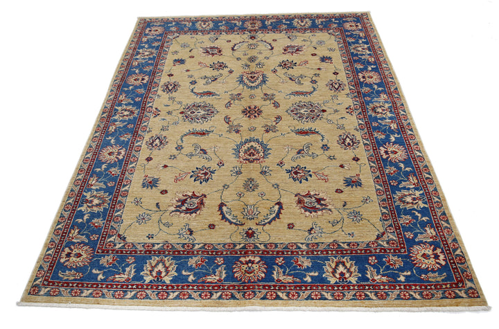 Afghan Ziegler Rug 4' 9" x 6' 7" Hand-Knotted | No. AT77355
