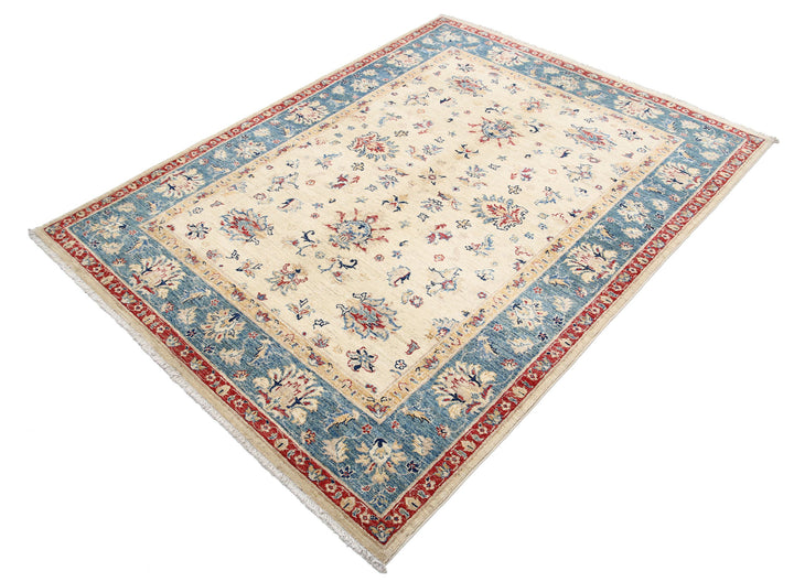 Afghan Ziegler Rug 4' 11" x 6' 7" Hand-Knotted | No. AT53732
