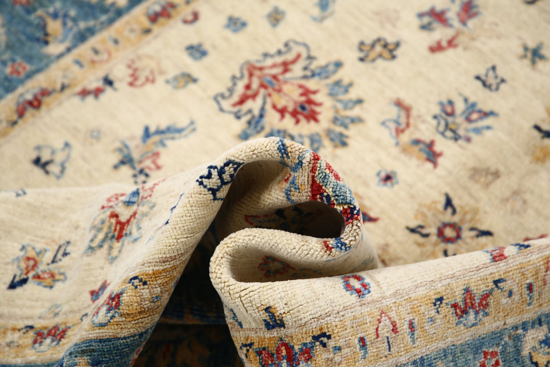Afghan Ziegler Rug 4' 11" x 6' 7" Hand-Knotted | No. AT53732