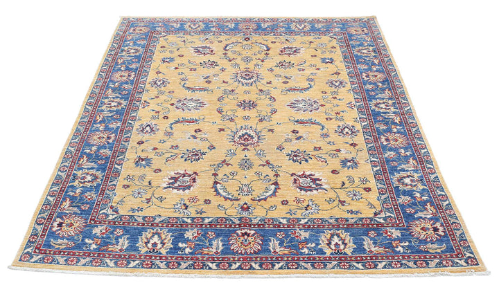 Afghan Ziegler Farhan Rug 4' 10" x 6' 5" Hand-Knotted | No. AT56669