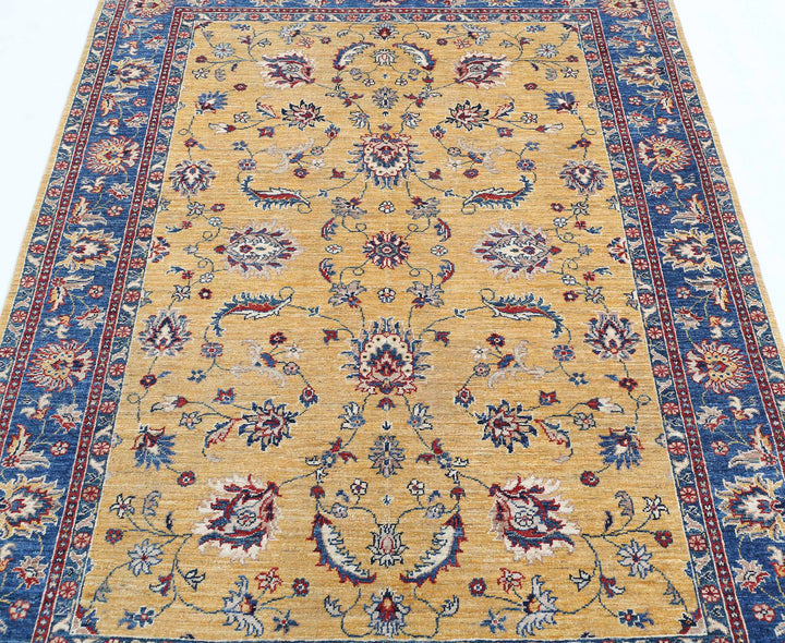 Afghan Ziegler Farhan Rug 4' 10" x 6' 5" Hand-Knotted | No. AT56669