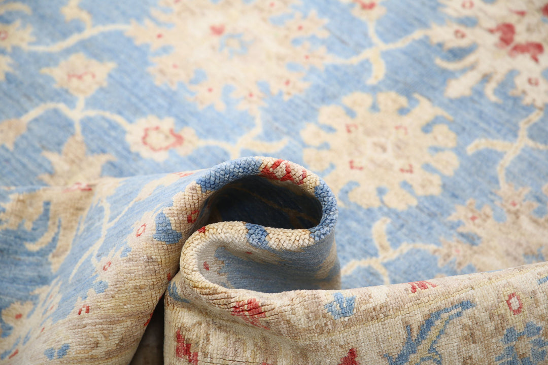 Afghan Ziegler Rug 5' 0" x 6' 8" Hand-Knotted | No. AT48060
